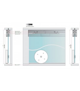 Kit roller série Watch pour porte en verre