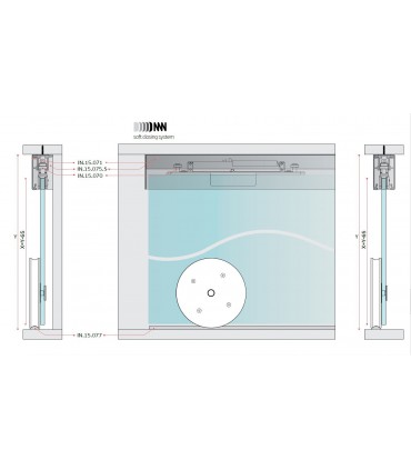 Kit roller série Watch pour porte en verre