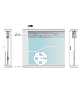 Kit roller série Movie pour porte en verre