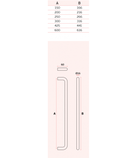 Poignée tubulaire coudée
