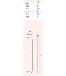 Poignée tubulaire coudée