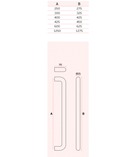 Poignée tubulaire coudée