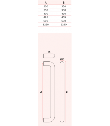 Poignée tubulaire coudée