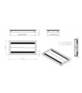 Passe câble zamack série Rectangular double Passe câble zamack série Rectangular double