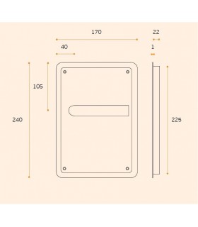 Poignée cuvette à droite bec de cane