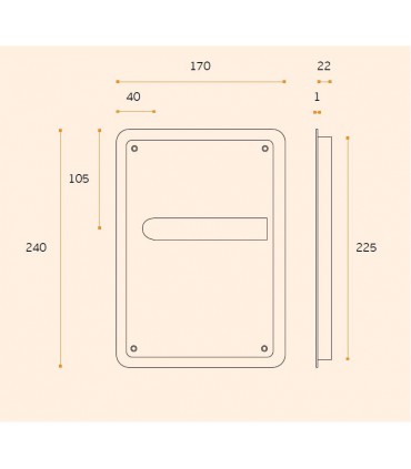 Poignée cuvette à droite bec de cane