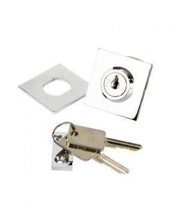 Serrure à flasques carrées pour porte de vitrine en verre