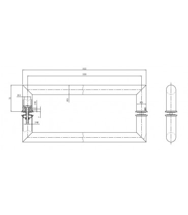 Paire de poignée inox tubulaire série Rhine
