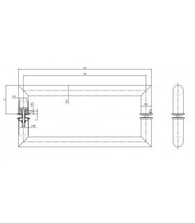 Paire de poignée inox tubulaire série Rhine