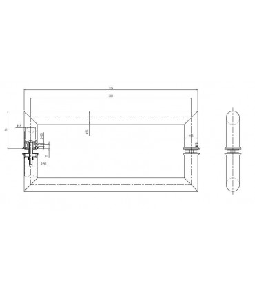 Paire de poignée inox tubulaire série Rhine