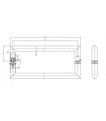 Paire de poignée inox tubulaire série Rhine