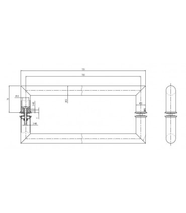 Paire de poignée inox tubulaire série Rhine