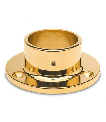 Embase 60 mm à visser pour tube rond 25,4 mm