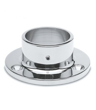 Embase 60 mm à visser pour tube rond 25,4 mm