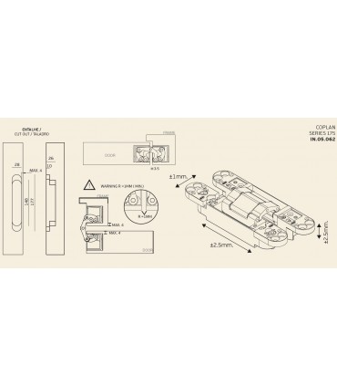 Paumelle invisible 3D COPLAN 175