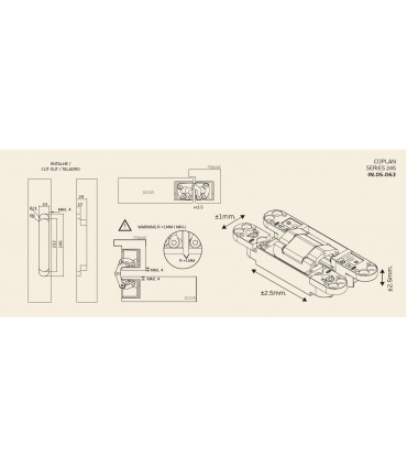 Paumelle invisible 3D COPLAN 245