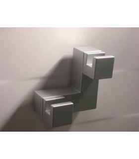 Patère Equerre argent mat