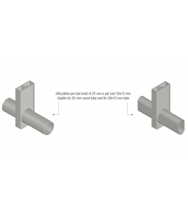 Embase rectangulaire pour tube ovale ou tube rond