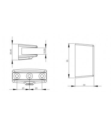 Support d'étagère verre série 542 technique
