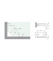 PAIRE DE CHARNIERE UV55 LIBRE VERRE / VERRE PAIRE DE CHARNIERE UV55 LIBRE VERRE / VERRE
