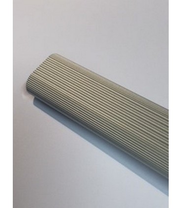 Tube de penderie décoratif en aluminium strié