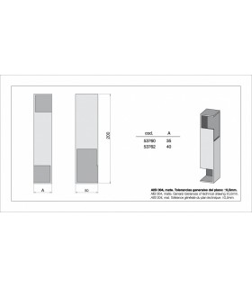 Poignée à encastrer série Did.4257 pour porte en bois