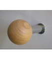 Patère boule bois sur embase inox
