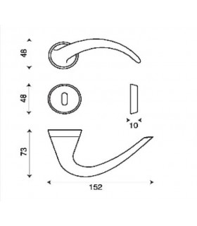 Poignée de porte SINN avec rosace clé L