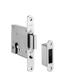 Serrure à larder pour porte coulissante en bois