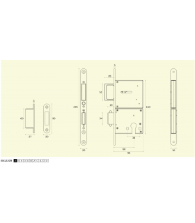 Serrure à larder pour porte coulissante en bois
