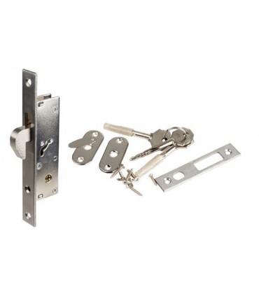 Serrure porte coulissante en bois ou alu ouverture avec clé 