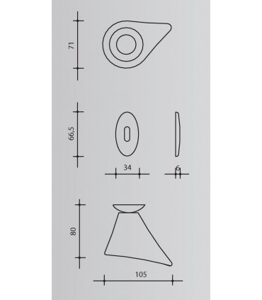 Poignée de porte SESAMO by STARCK côtes