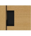 Poignée à encastrer série Did.4254 noire mat pour porte en bois
