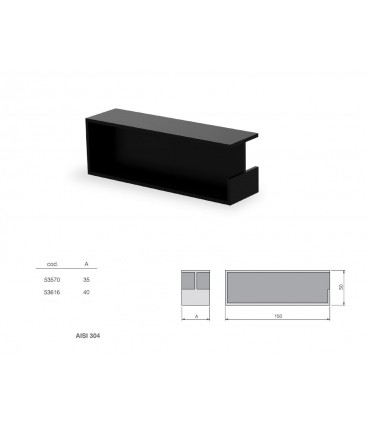 Poignée à encastrer série I.4258 pour porte en bois