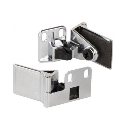 Charnière intermédiaire a blocage pour porte en verre d'épaisseur maxi 6 mm