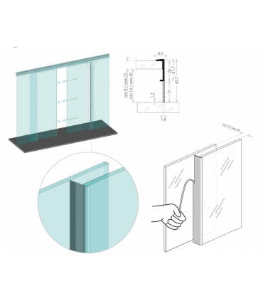 Joint adhésif Glass Lip Slide