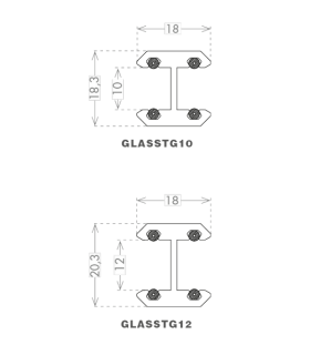 Profil Glass to glass montage sans silicone Profil Glass to glass montage sans silicone