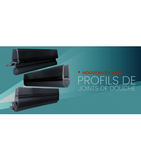 Joint d'étanchéité bas de porte en PVC Noir Joint d'étanchéité bas de porte en PVC Noir