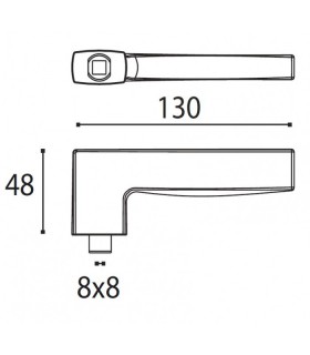 Paire de poignée béquille série Metric 107