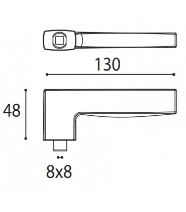 Paire de poignée béquille série Metric 107