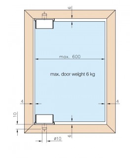 Charniére pour verre épaisseur 5 mm Charniére pour verre épaisseur 5 mm