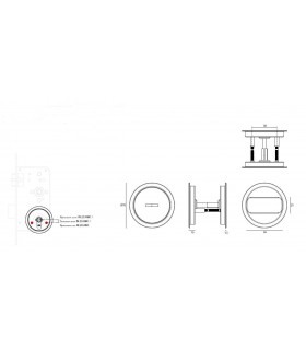 Rosace a condamnation à encastrer