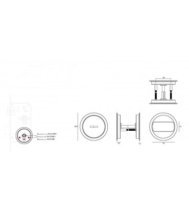 Rosace a condamnation à encastrer