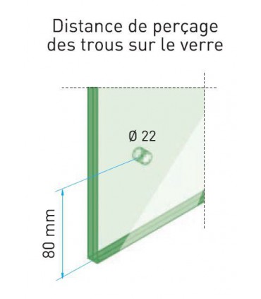 Pince à verre de sol série Vista ronde 300