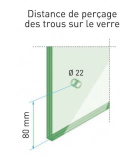 Pince à verre de sol série Vista ronde 300