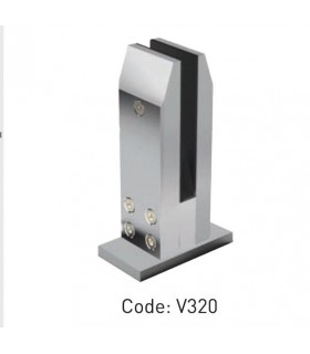 Pince à verre de sol série Vista ronde 300