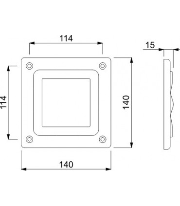 Pied de table carré coniqe inox 7050 par Caspim