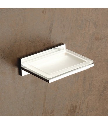 Etagère porte savon fixation murale avec réceptacle verre série Valencia VBA902