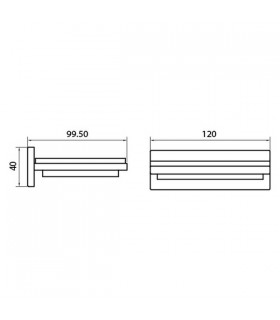 Etagère porte savon fixation murale avec réceptacle verre série Valencia VBA902 Etagère porte savon fixation murale avec réceptacle verre série Valencia VBA902