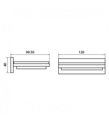 Etagère porte savon fixation murale avec réceptacle verre série Valencia VBA902